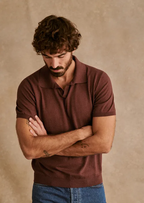 Polo Maille Ezio - Rouille Chiné — image 4