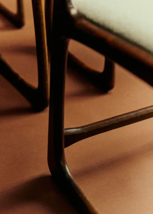 Lot de 5 chaises vintage Bauman - Chêne et hêtre teinté — image 4