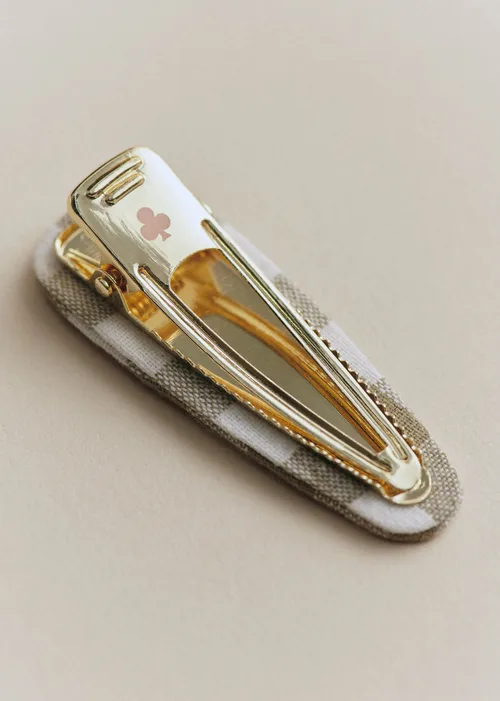 Lot de 2 barrettes - Vichy Vert — image 3