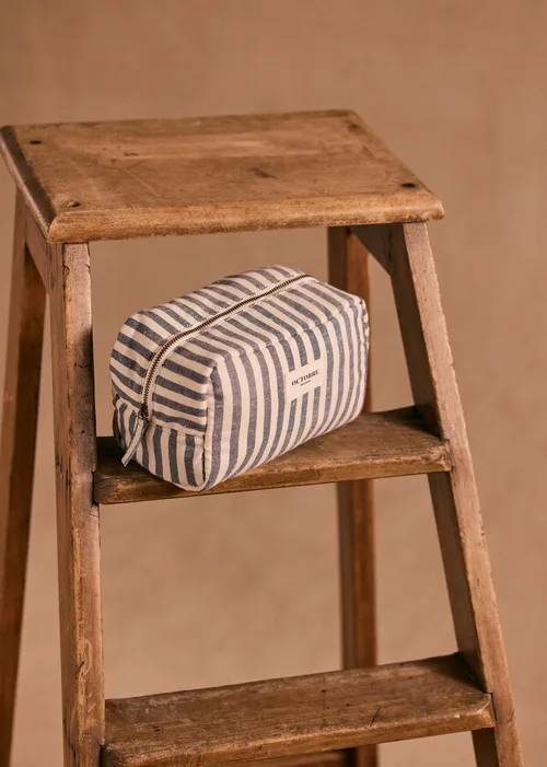 Trousse de toilette Twyman - Bleu / Écru — image 3