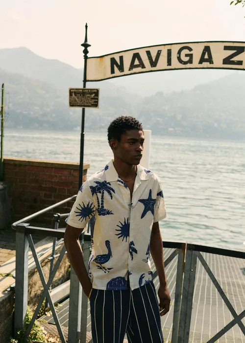 Chemise Holt Coton Lin - Imprimé Océan — image 7