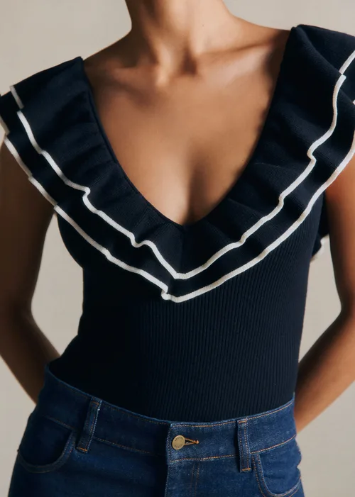 Body Isabella - Marine / Ecru