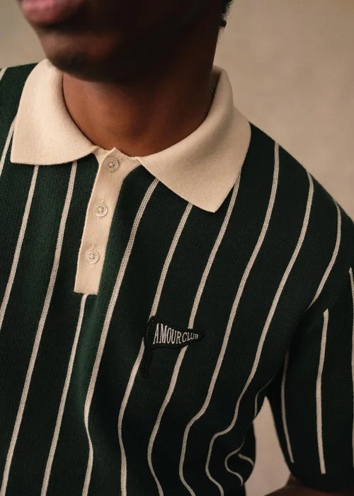 Polo Maille Amour Club - Vert / Écru — image 5