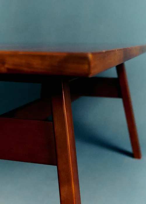 Ensemble table à manger et 4 chaises signé Michelucci - Noyer — image 7