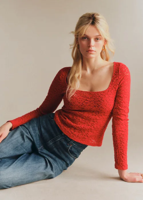 Blouse Perrine - Dentelle Rouge — image 3