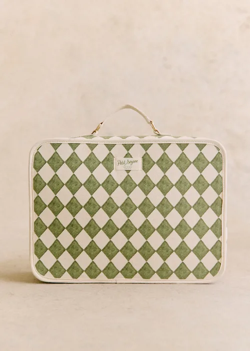 Valisette damier - Imprimé damier vert