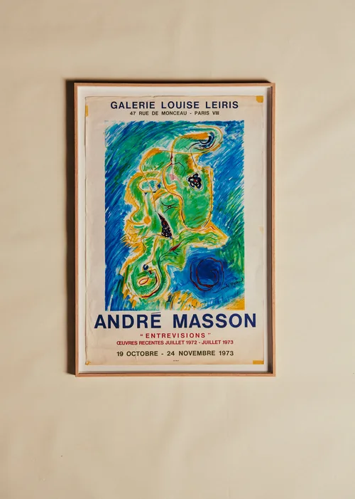 Affiche Galerie Louise Leiris, André Masson, 1973 - 58 x 84,5 cm