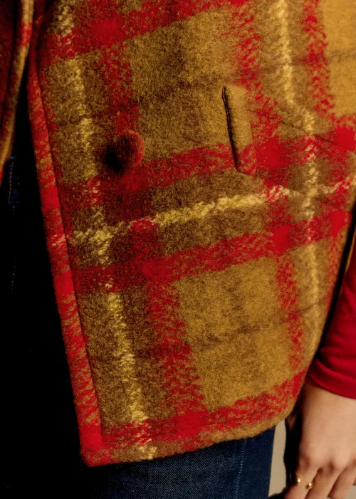 Veste Carlo - Carreaux Rouge et jaune — image 3