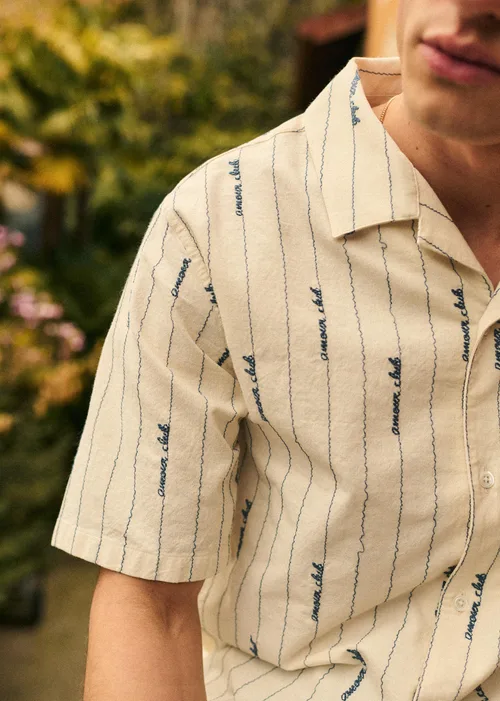 Chemise Amour Club - Écru / Bleu — image 4