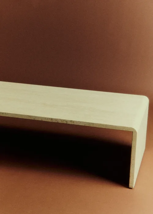 Table basse en travertin par Ligne Roset années 70 - Travertin — image 3