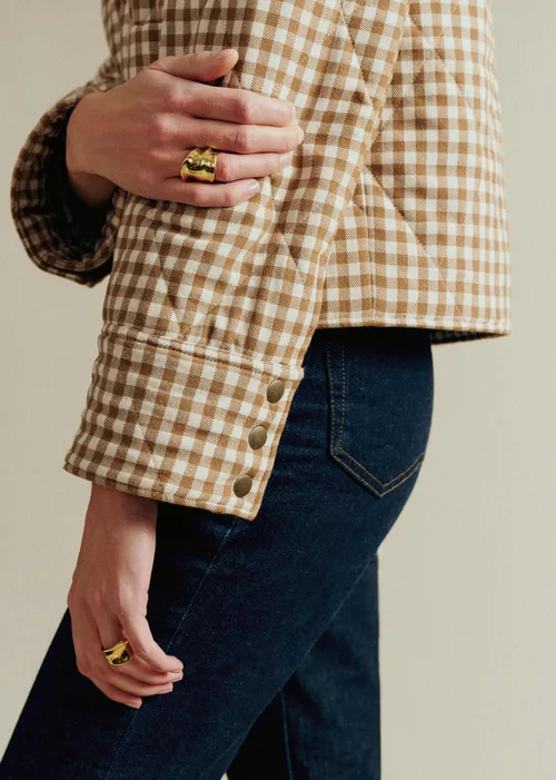 Veste Dakota - Vichy Camel Ecru — image 3