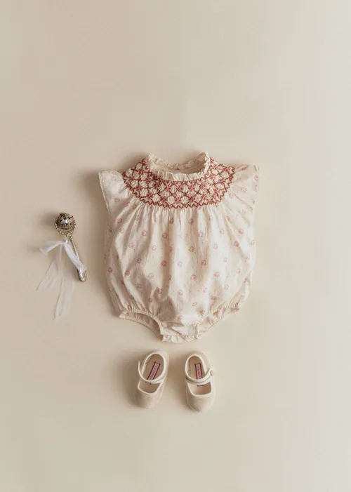 Barboteuse Mathilde - Imprimé Mini Roses