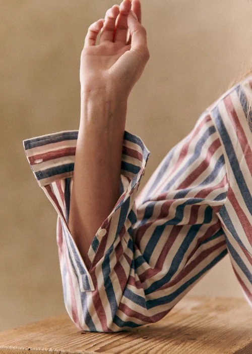 Chemise Max - Rayures bleu ecru bordeaux — image 5