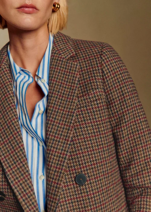 Veste Christie - Pied de poule Multico rouge — image 2