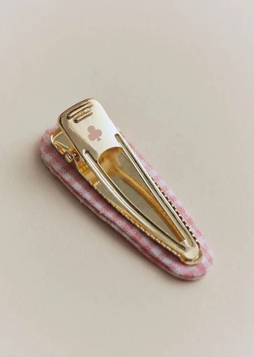 Lot de 2 barrettes - Vichy Rose — image 3