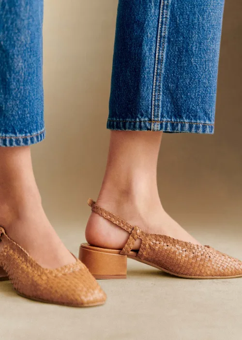 Escarpins Noemie - Cuir Tressé Naturel Héritage — image 4
