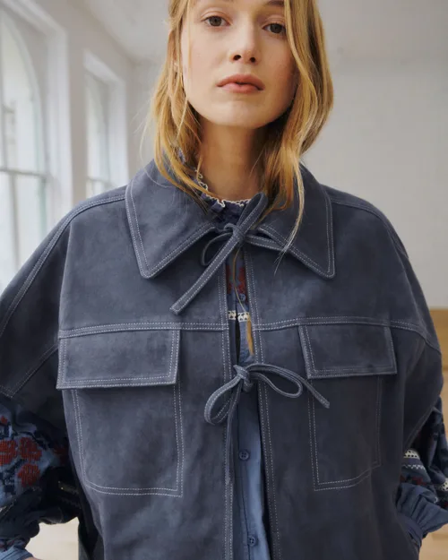 Veste Lecet - Sézane x SEA NY - Bleu Vintage Foncé — image 5