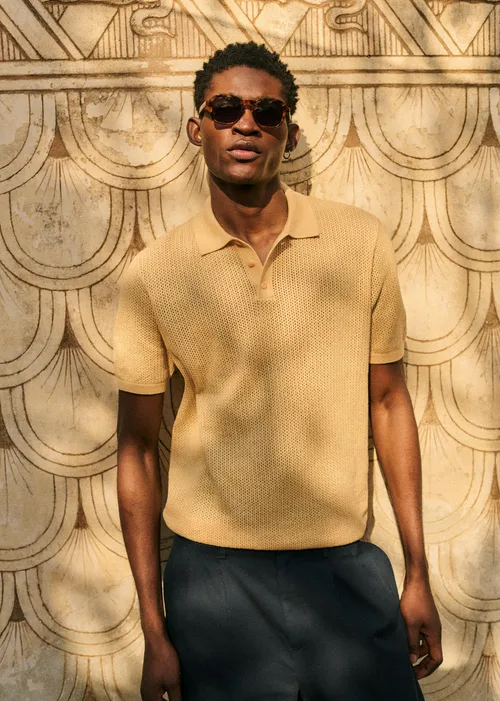 Polo Maille Devan - Jaune Pastel — image 5