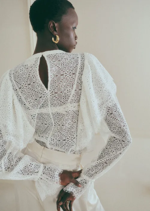 Blouse Mariam - Dentelle Fine Écru — image 4
