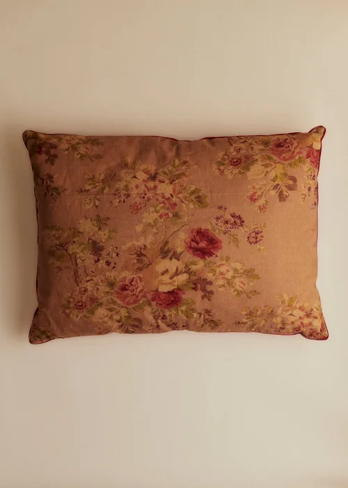 Imprime Roses Anciennes Fond Ocre