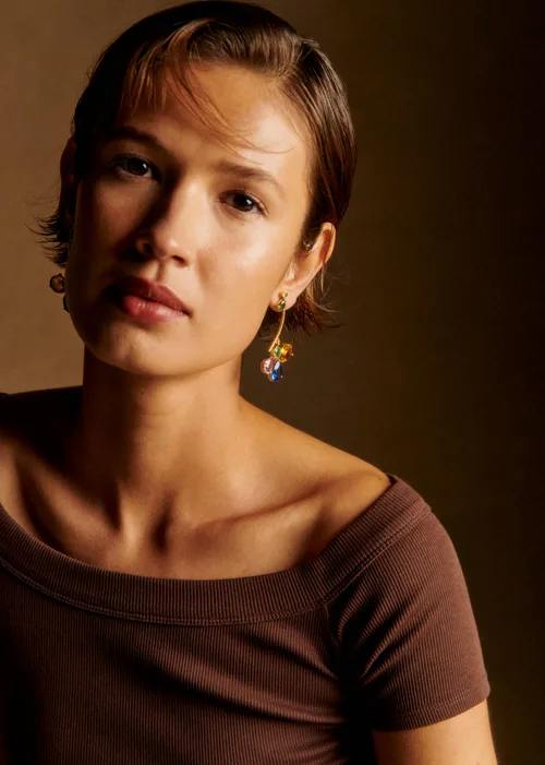 Boucles d'oreilles Gio - Vert d'Eau Multi — image 3