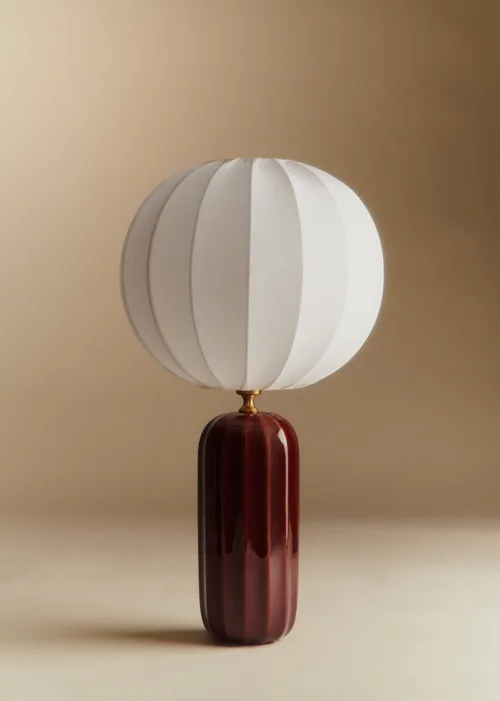 Lampe Traviata - Moka - Abat-jour Sonate - Écru