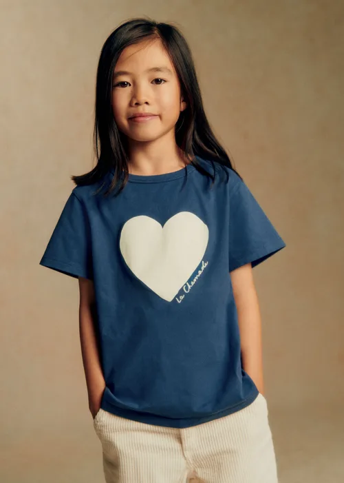 T-Shirt La Chamade - Bleu indigo / Ecru — image 3