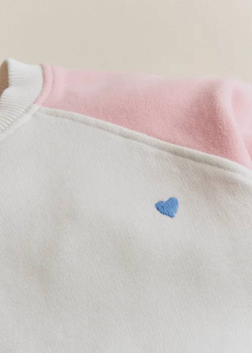 Sweat-Shirt Tommy - Ecru / Rose pastel / Jaune citron — image 4