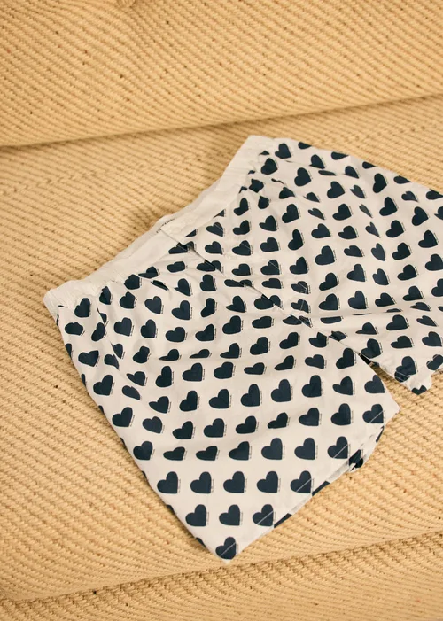 Caleçon Coeur Chamade - Blanc / Indigo — image 3