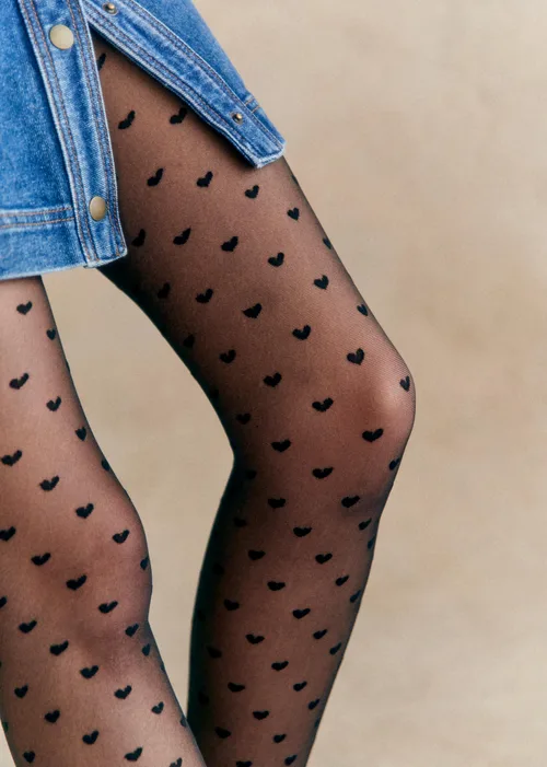 Collants Petit Coeur - Noir — image 6