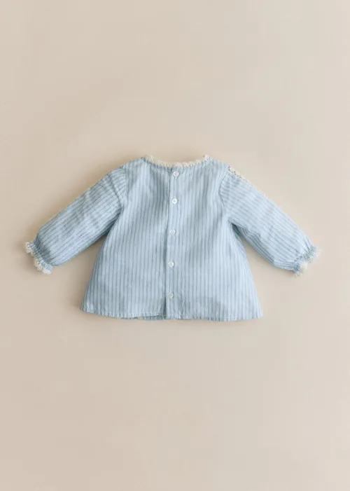 Blouse Ryma - Rayures Bleu Ecru — image 3