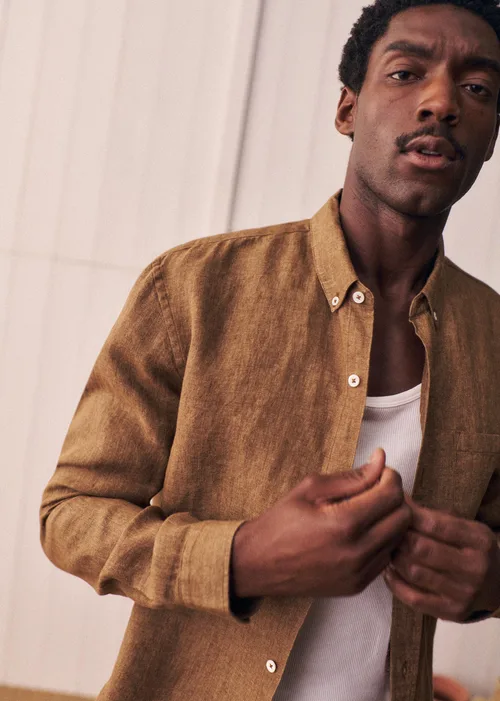 Chemise Charlie Lin - Marron Chiné — image 3