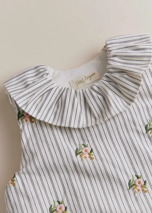 Gigoteuse Rayée Broderie Fleurs - Taille 2 — image 4