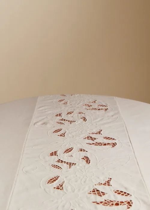 Nappe Brodée - Ecru Uni — image 7