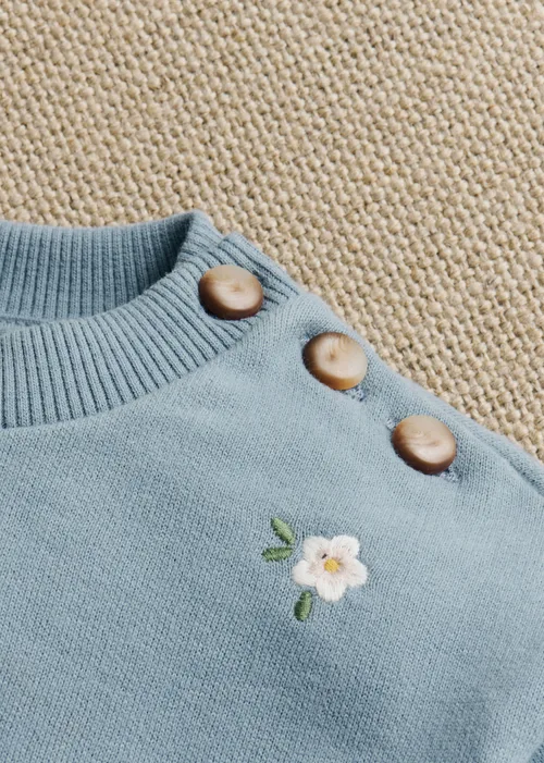 Sweat-Shirt Lulu - Bleu vintage / Broderie Altea — image 3