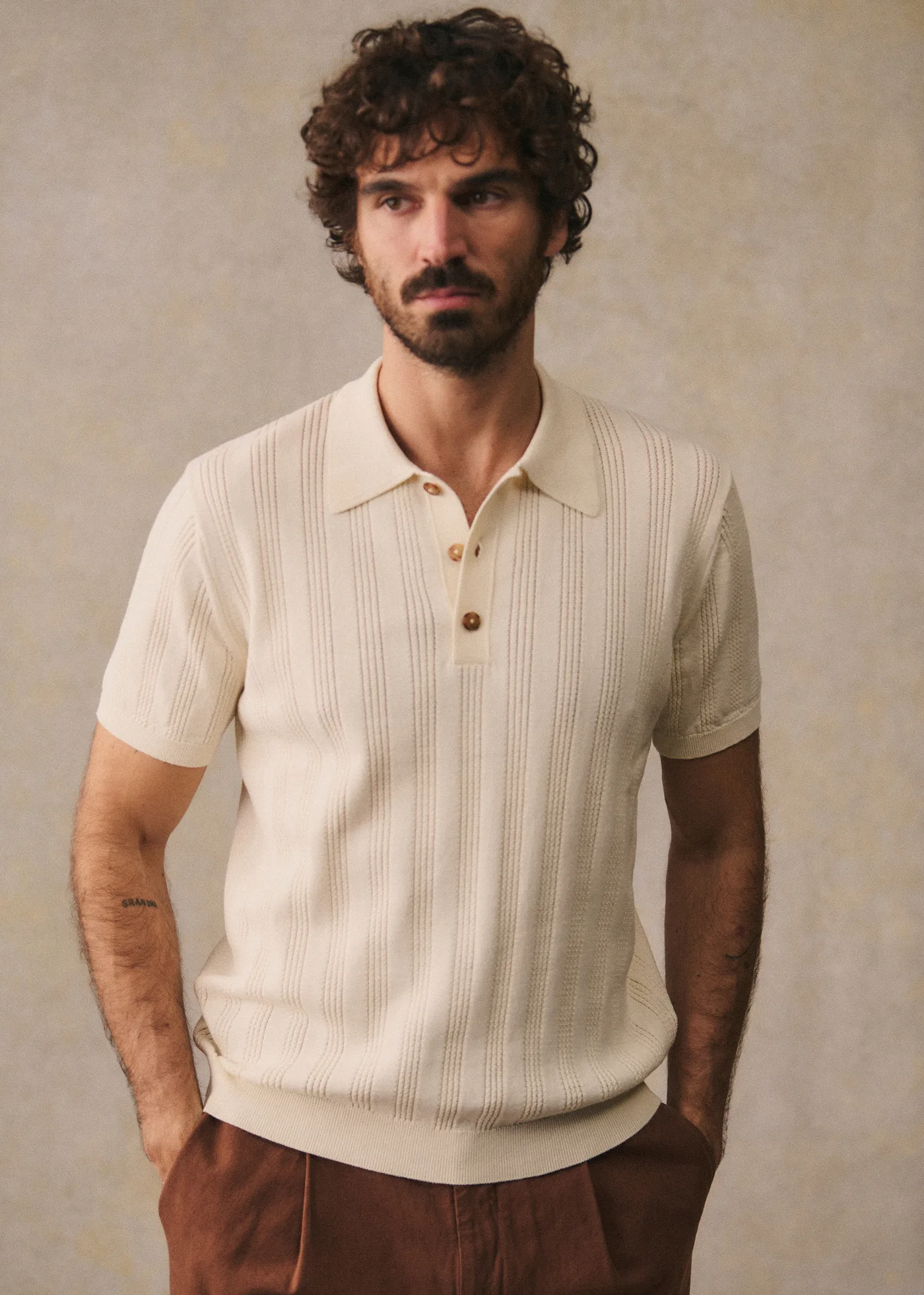 Polo Maille Rio - Écru