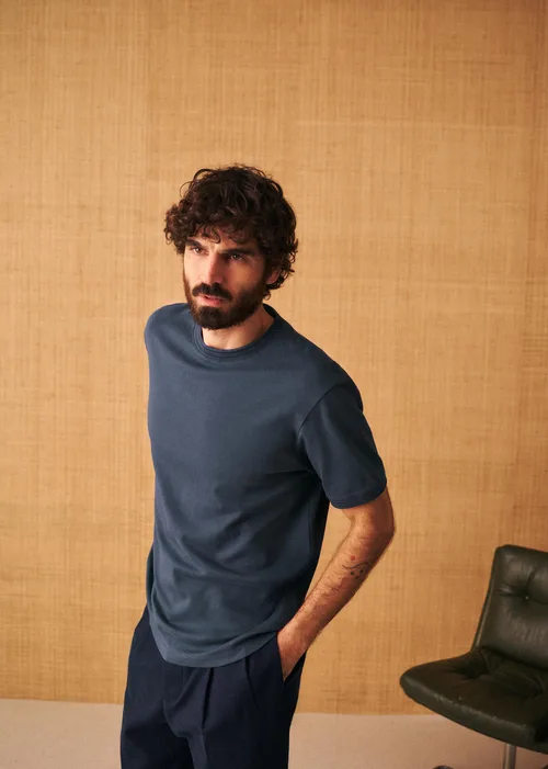 T-Shirt Aslan - Bleu Foncé — image 3