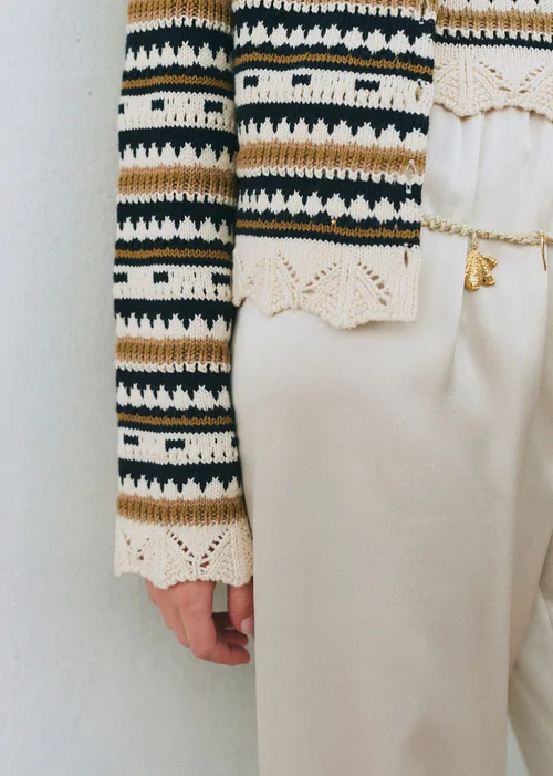 Gilet Mara - Écru / Marine — image 3