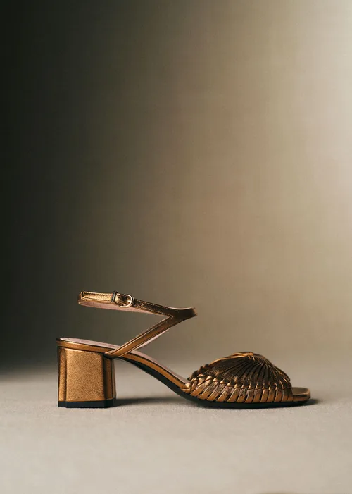 Sandales Charlie - CFM Souliers x Éditions Sézane - Métal Bronze — image 3