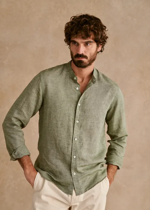 Chemise Benny Coton Lin - Kaki Délavé