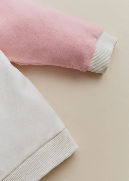 Sweat-Shirt Tommy - Ecru / Rose pastel / Jaune citron — image 2