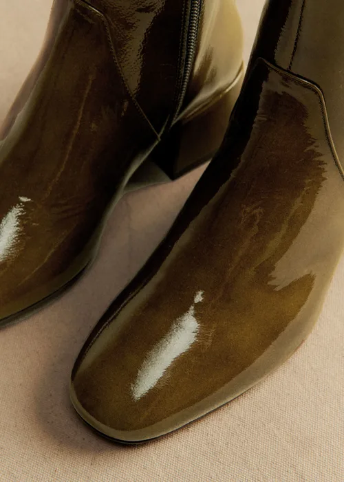 Bottines Low Paulette - Kaki Vernis — image 5