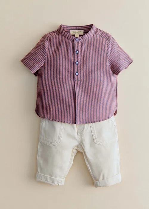 Chemise Marco - Rayure Rose Marine — image 6