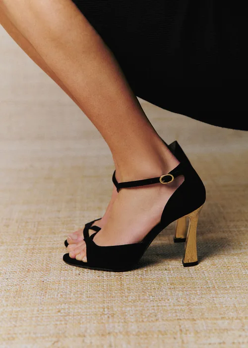 Sandales Brigitte - CFM Souliers x Editions Sézane - Velours Noir — image 7