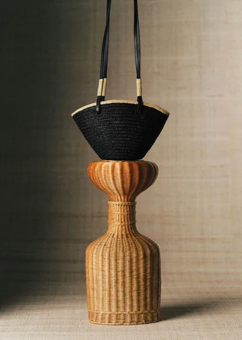 Panier Mini Maia - Raphia Noir — image 4
