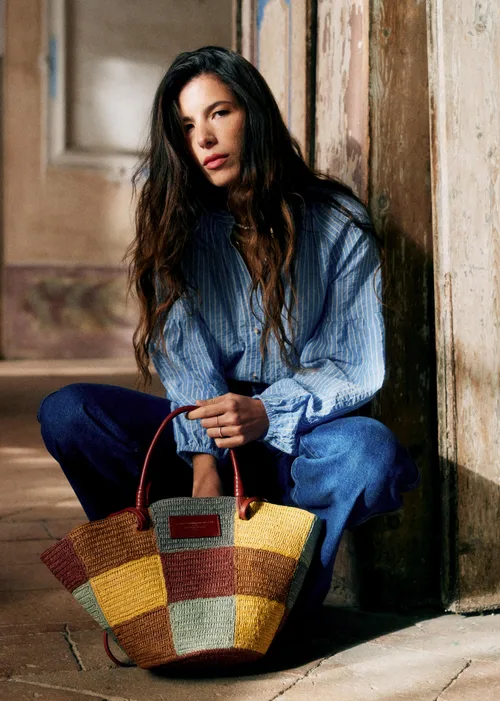 Panier Justine - Raphia Ocre Multi — image 3