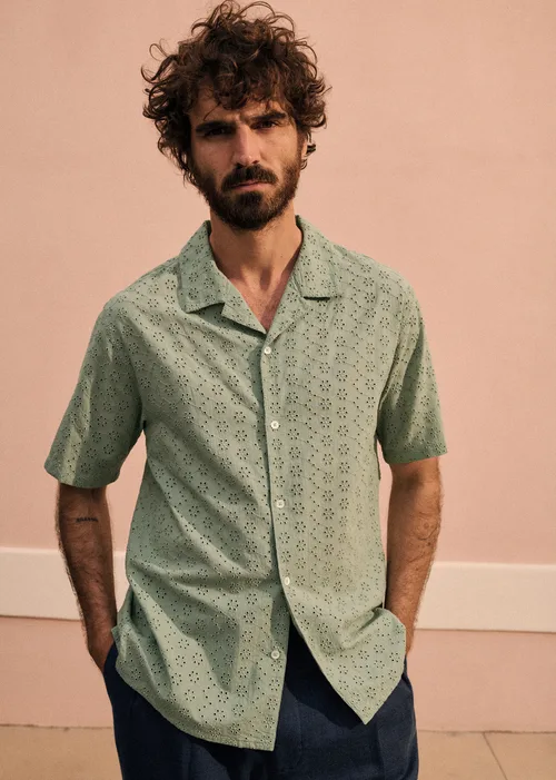 Chemise Holt - Broderie Vert Argile — image 2