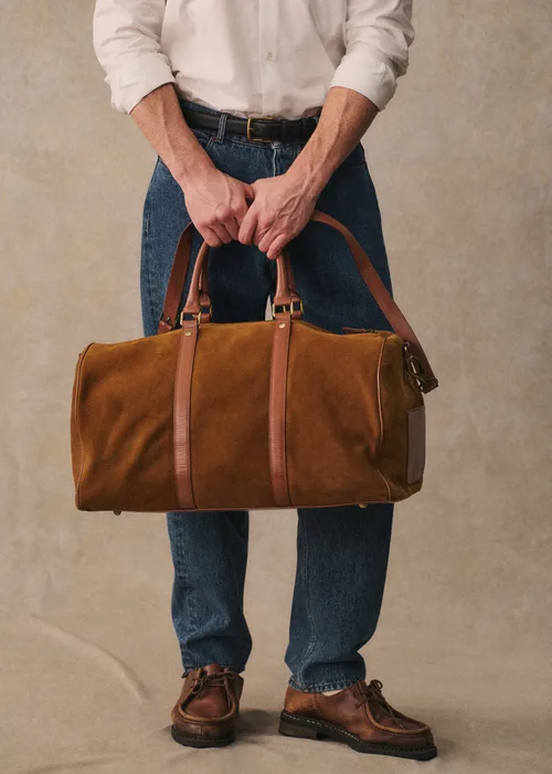 Sac Weekender Larkins - Daim Camel — image 1