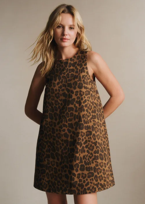 Robe Nicia - Imprimé Winter Leopard Camel — image 3