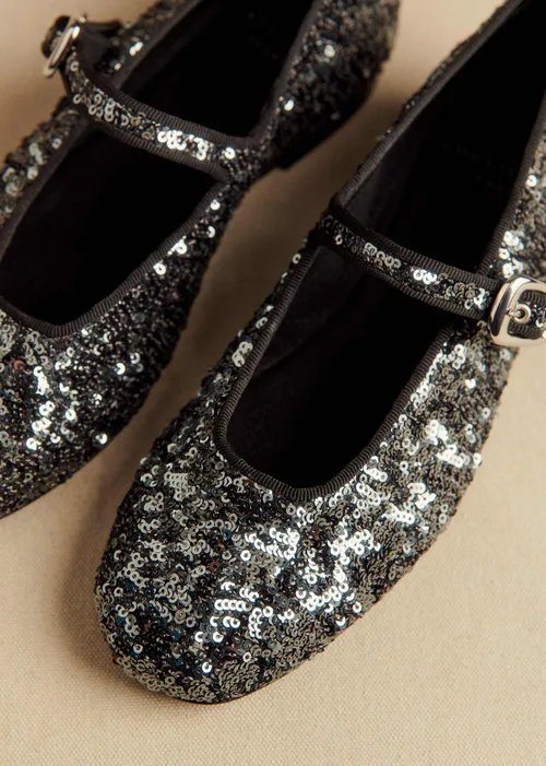 Ballerines Low Valentin - Anthracite Sequins — image 3